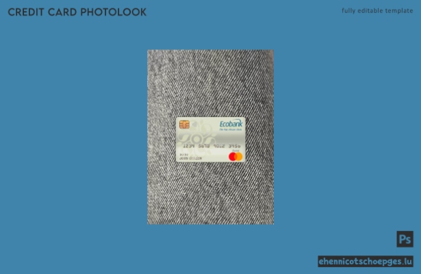 Burkina Faso Ecobank Bank Mastercard-Debitkarte Fotoansicht Beispielvorschau